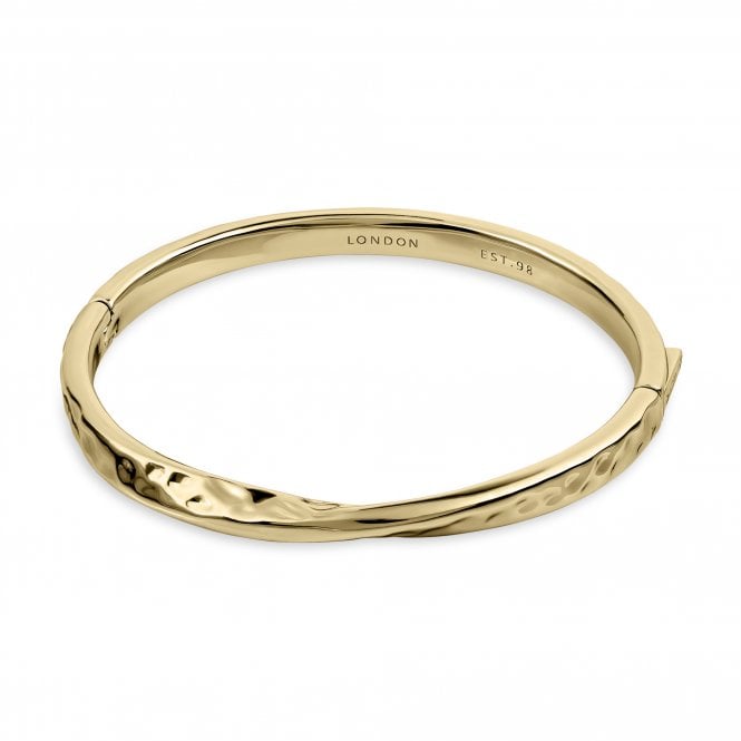 Radley  Beaton Close Hammer Effect Gold Tone Bangle 17.5cm 