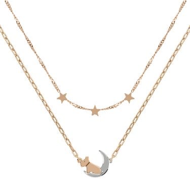 Radley Dog in Moon Rose Gold Tone Necklace 45cm + 5cm 