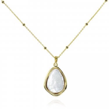 Radley Freshwater Pearl Drop Charm Gold Tone Necklace 41cm + 5cm