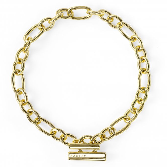 Radley  Gold Tone Chunky T-Bar Bracelet 21cm