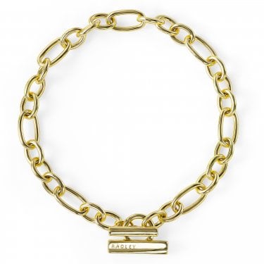 Radley Gold Tone Chunky T-Bar Bracelet 21cm