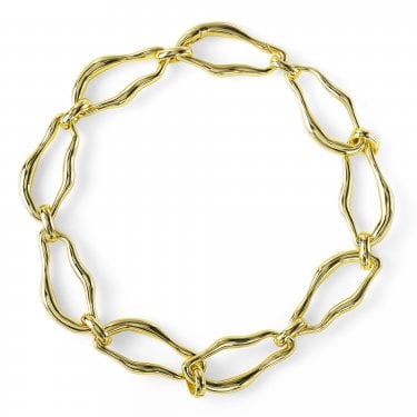 Radley Gold Tone Molten Chain Bracelet 20cm