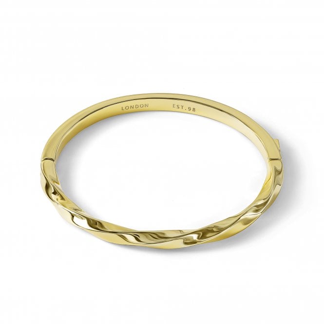 Radley  Gold Tone Twisted Bangle 17.5cm