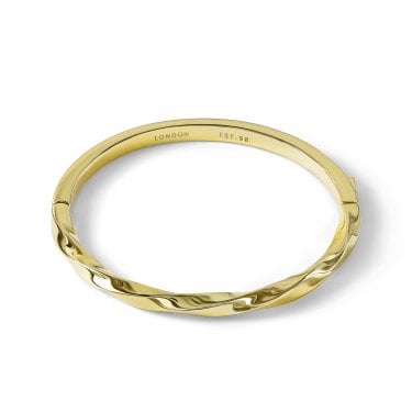Radley Gold Tone Twisted Bangle 17.5cm