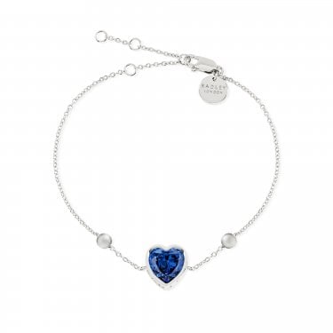 Radley Love Radley Blue CZ Heart Bracelet 17cm + 4cm