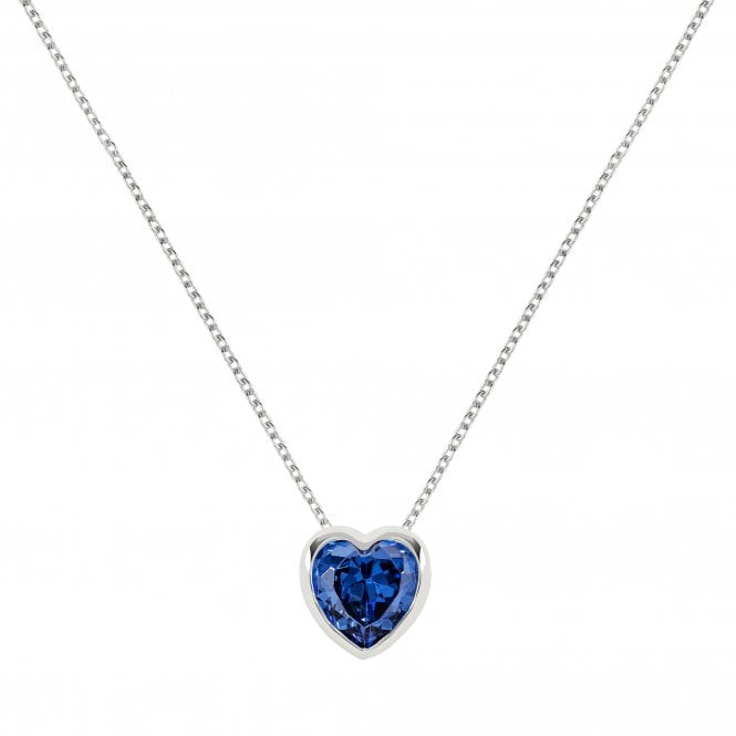 Radley  Love  Blue CZ Heart Necklace 41cm + 5cm