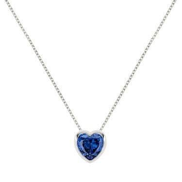 Radley Love Radley Blue CZ Heart Necklace 41cm + 5cm