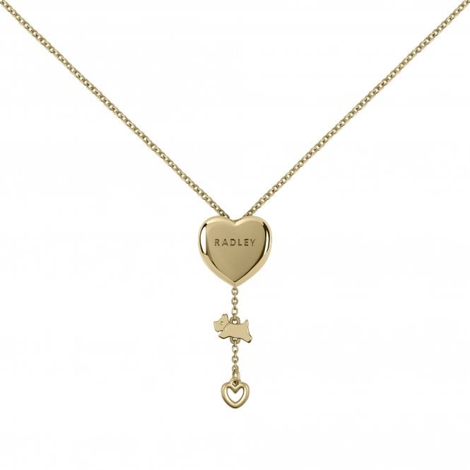 Radley  Mews Heart Drop Style Gold Tone Necklace 46cm