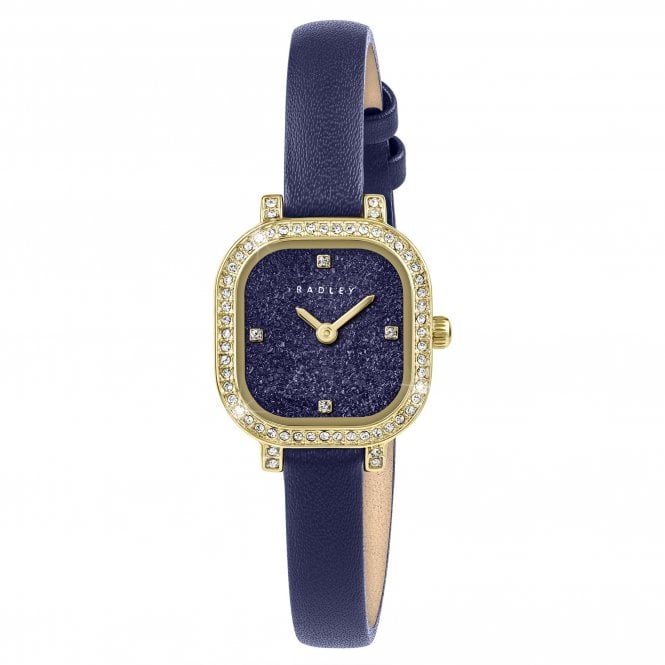 Radley  Navy Dial Crystal Navy Leather Strap Watch