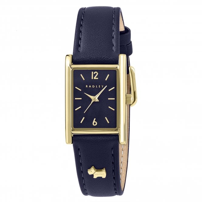Radley  Rectangle Blue Dial Blue Leather Strap Watch 