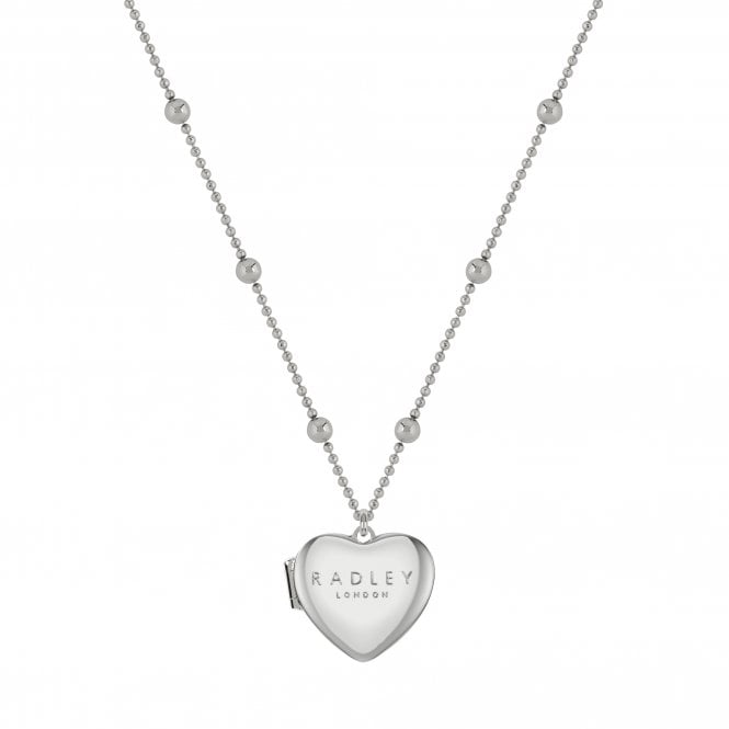 Radley  Silver Tone Heart Locket Necklace 51cm + 5cm
