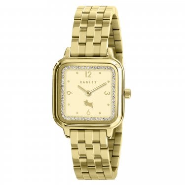 Radley Square Dial Gold Tone Stainless Steel Watch