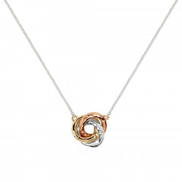 Radley Three Ring Knot Tri Tone Necklace 45cm