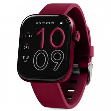 Reflex Active Ladies Spectra 300 S Amoled Berry Silicone Strap Bluetooth Smartwatch