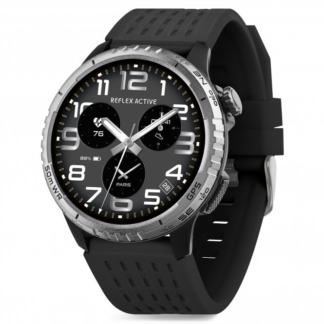 Reflex Active  Sea Venture 400 R 50m Swim-Safe Amoled GPS Black Strap Smart Watch