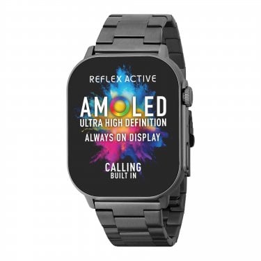 Reflex Active Series 29 Unisex Amoled Titanium Strap Bluetooth Smartwatch