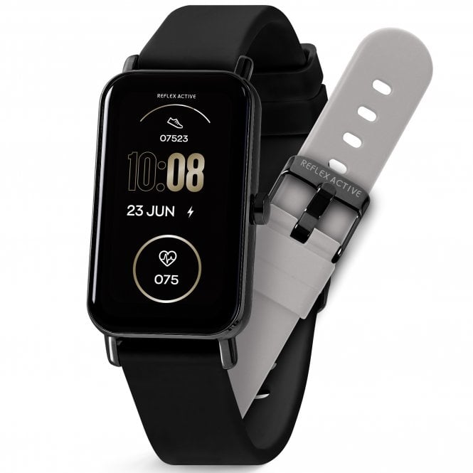 Reflex Active  Series 53 Unisex Nexus 100 Black Bluetooth Interchangable Silicone Strap Smartwatch