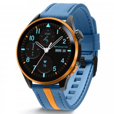 Reflex Active Series 54 Unisex Venture 400R Amoled Blue & Orange Bluetooth Smartwatch