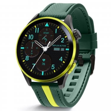 Reflex Active Series 54 Unisex Venture 400R Amoled Green & Yellow Bluetooth Smartwatch