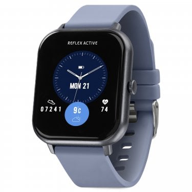 Reflex Active Unisex Nexus Lite Grey Denim Silicone Strap Bluetooth Smartwatch