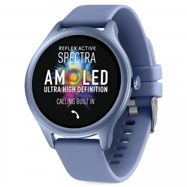 Reflex Active Unisex Spectra 300 R Amoled Blue Silicone Strap Bluetooth Smartwatch