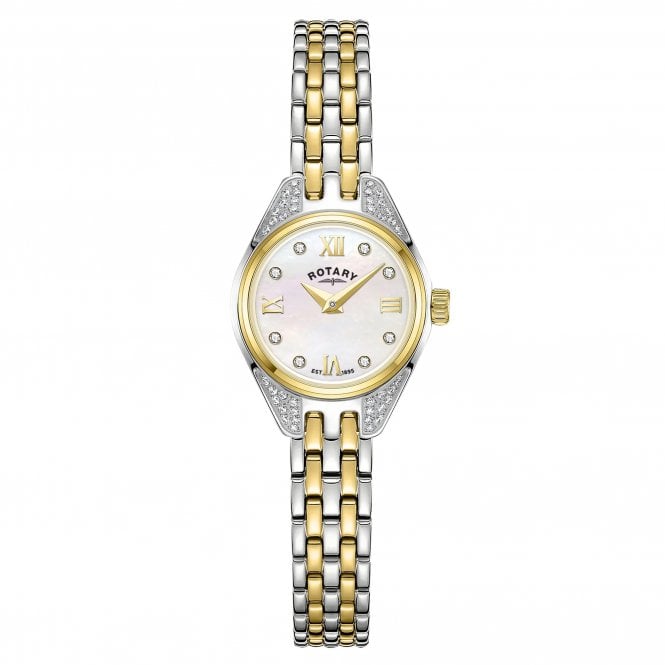 Rotary  Ladies Cocktail Silver Dial Two Tone Stainless Steel Watch