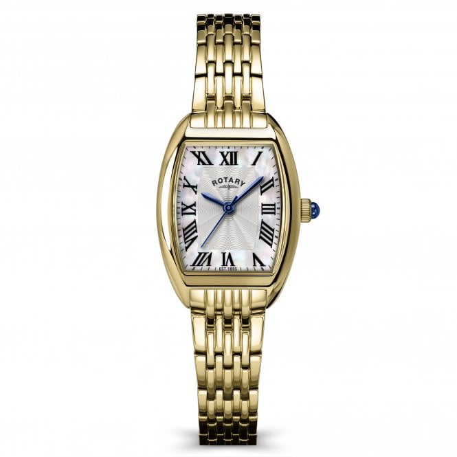 Rotary  Ladies Heritage Astoria Mother of Pearl Dial Gold Tone Stainless Steel Watch