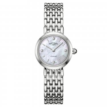 Rotary Ladies Heritage Diamond Mother of Pearl Dial Stainless Steel Watch