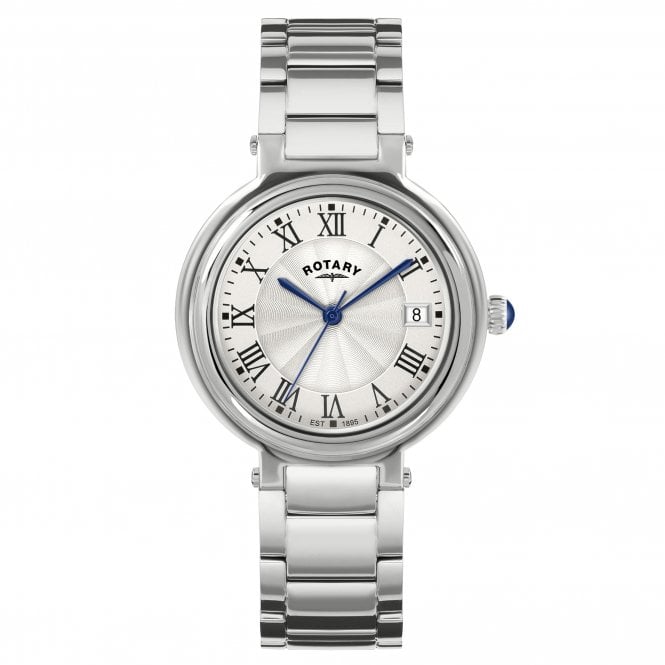 Rotary  Ladies Heritage White Dial Stainless Steel Watch