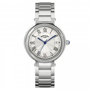 Rotary Ladies Heritage White Dial Stainless Steel Watch