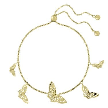 Sara Miller Kew Butterfly Gold Tone Adjustable Slider Bracelet 24cm