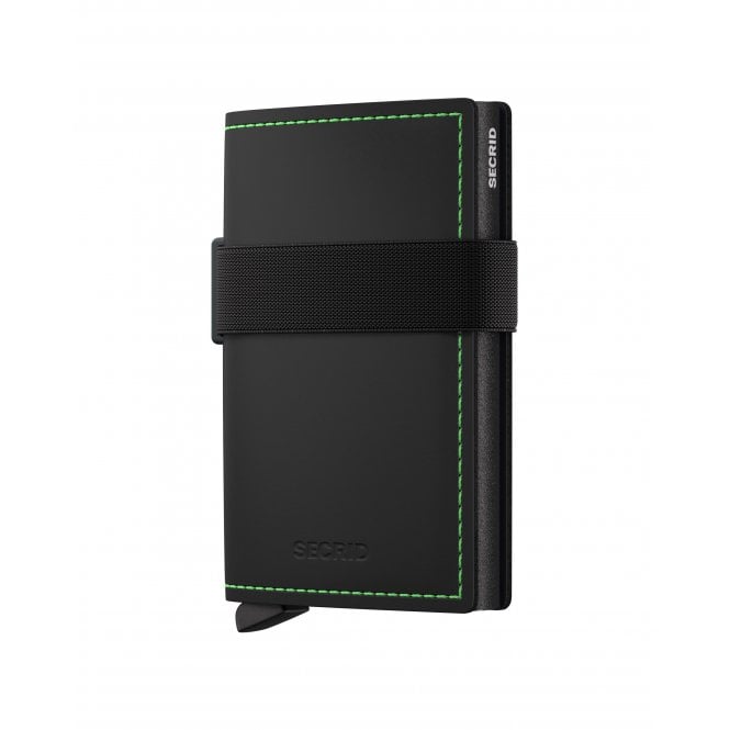 Secrid  Bandwallet Matte Black-Green 68 x 103 x 19mm