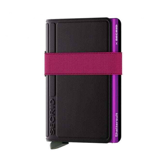 Secrid  Bandwallet TPU Sheltersuit Black-Fuchsia 68 x 103 x 19mm