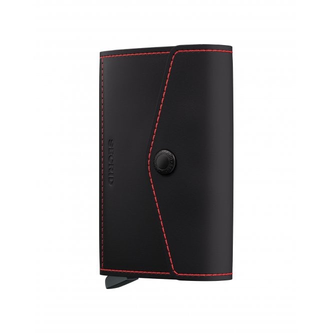 Secrid  Envelope Wallet Matte Black & Red 72 x 102 x 25mm
