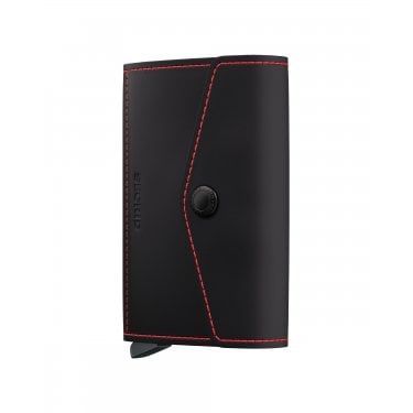 Secrid Envelope Wallet Matte Black & Red 72 x 102 x 25mm
