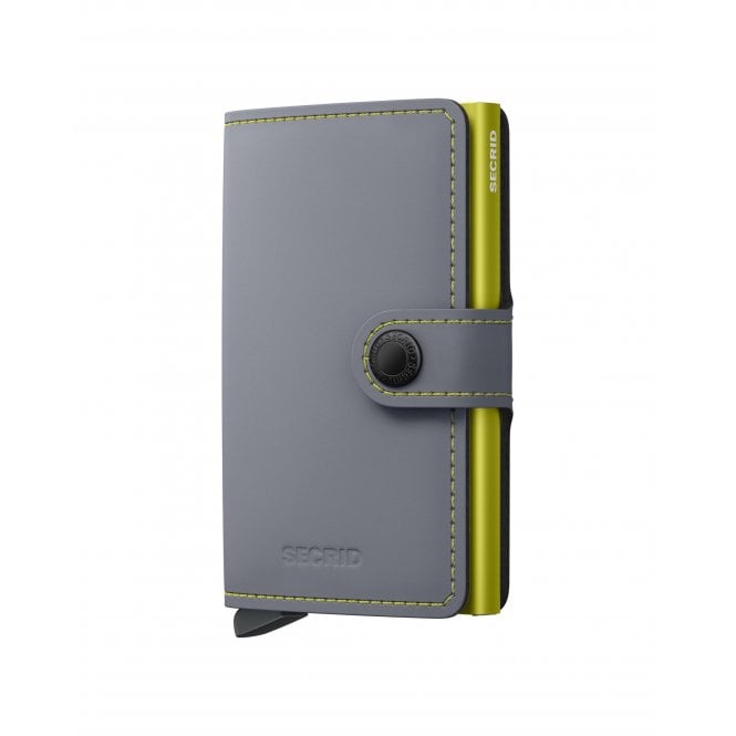 Secrid  Miniwallet Matte Grey & Lime 65 x 102 x 21mm 