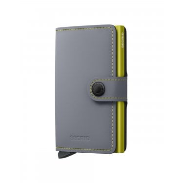 Secrid Miniwallet Matte Grey & Lime 65 x 102 x 21mm 