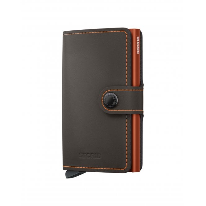 Secrid  Miniwallet Matte Truffle & Orange 65 x 102 x 21mm   