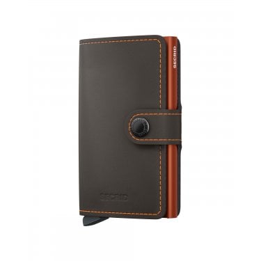 Secrid Miniwallet Matte Truffle & Orange 65 x 102 x 21mm   