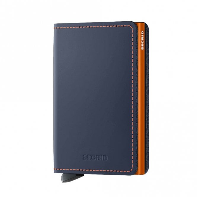 Secrid  Slimwallet Matte Nightblue & Orange 68 x 102 x 16mm