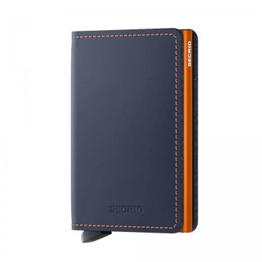Secrid Slimwallet Matte Nightblue & Orange 68 x 102 x 16mm