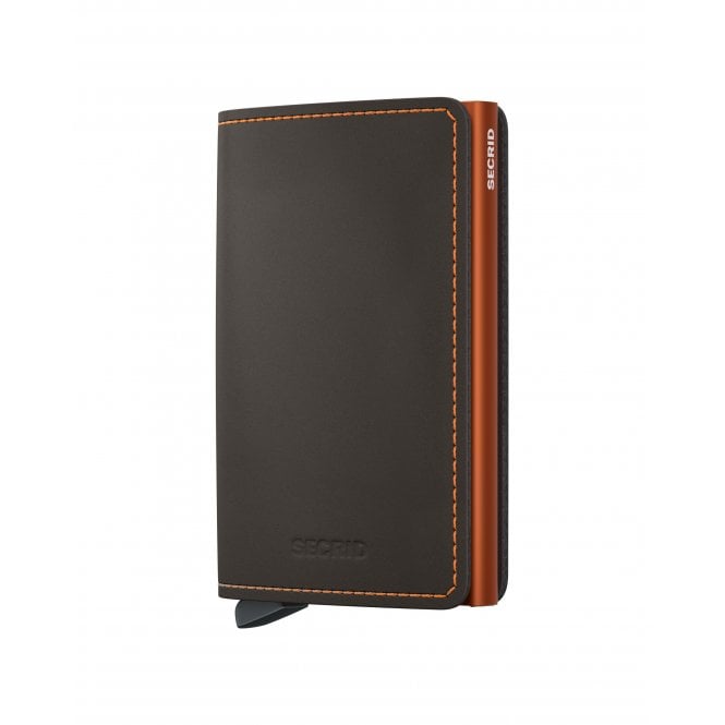 Secrid  Slimwallet Matte Truffle & Orange 68 x 102 x 16mm 