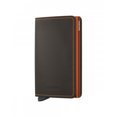 Secrid Slimwallet Matte Truffle & Orange 68 x 102 x 16mm 