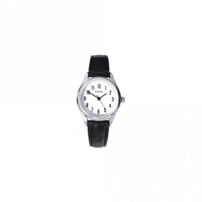 Sekonda  Gents Black Leather Strap Watch