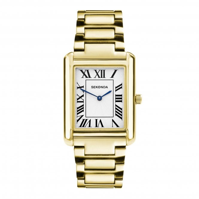 Sekonda  Gents Clement White Dial Gold Tone Stainless Steel Watch