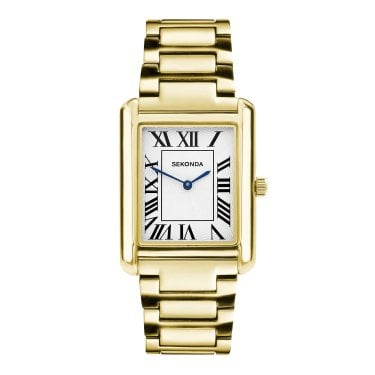 Sekonda Gents Clement White Dial Gold Tone Stainless Steel Watch