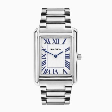 Sekonda Gents Clement White Dial Silver Tone Watch