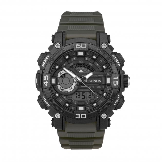 Sekonda  Gents Malvern Grey Dial Digital Grey Plastic Strap Watch