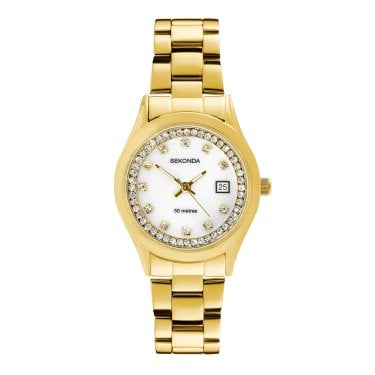 Sekonda Ladies Catherine Mother of Pearl Dial Gold Tone Stainless Steel Watch