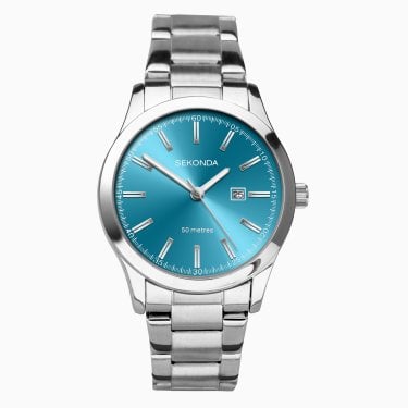 Sekonda Ladies Classic Turquoise Dial Stainless Steel Watch